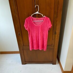 BOSS Hugo Boss mens silk cotton T shirt no size tag ?Small 18in pit L25